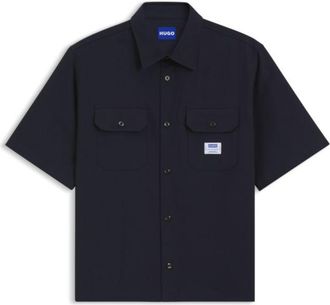 HUGO BOSS Oversize-fit shirt in cotton twill