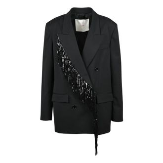 Jucca Giacca Lunga - Dames - Blazers - Zwart - M - Wol - Jassen