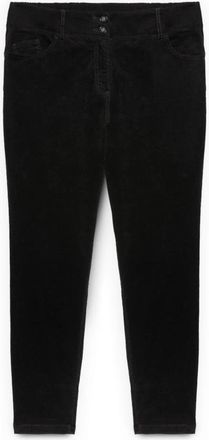Fiorella Rubino Fluwelen Skinny Broek - Dames - Slim Fit Broeken - Zwart - XL - Katoen - Broeken