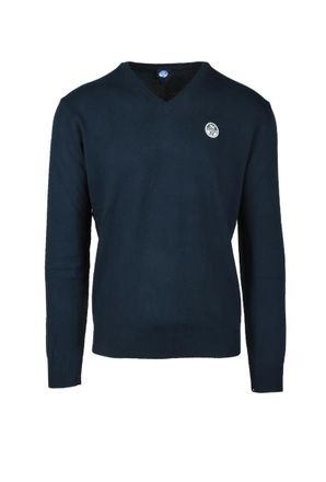 North Sails Navy V-Neck Cotton Sweater