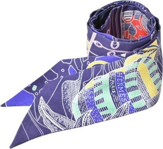 Herm&egrave;s Pre-owned Scarves, female, Multicolor, Size: ONE SIZE Pre-owned Twilly Scarf Muffler