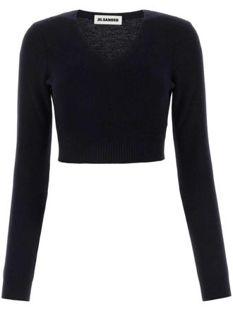 Jil Sander Maglione crop - Blu
