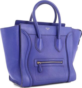 Celine Luggage Bag Grainy Leather Mini tote bag - Blauw