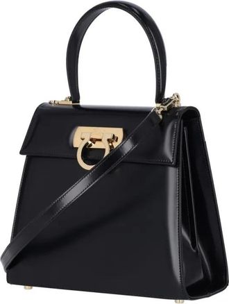 Ferragamo Crossbody Bags - Iconic Medium Handbag - Black - Gr. unisize - in Schwarz - für Damen