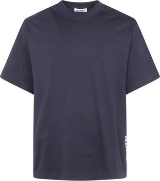 Jil Sander T-shirt met ronde hals en korte mouwen met print - Heren - T-shirts - Zwart - S - Tops