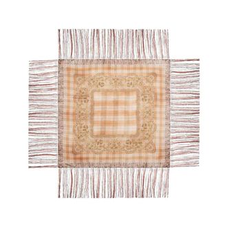 Pierre-Louis Mascia Aloeuw Silk Shawl - unisex - Pierre-Louis Mascia - Silk Scarves - Beige - ONE SIZE - Accessories