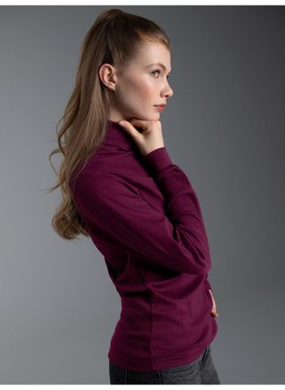 Trigema Rollkragenshirt TRIGEMA TRIGEMA Langarm Ski- und Sport-Rollkragenpullover, Damen, Gr. XXL, rot (sangria), 100% Baumwolle (Bio-Baumwolle kbA), Basic, S