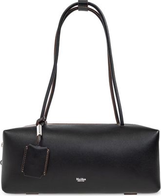 Max Mara Tassen, Dames, Zwart, ONE Size, Leer, Schoudertas Holdallstring