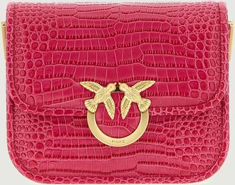 Pinko Borsa Mini Love Bag Box Simply Pinko in pelle stampa cocco