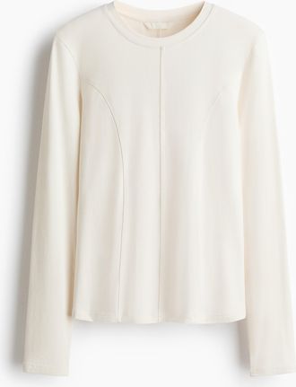 H&M Long-sleeved jersey top - White