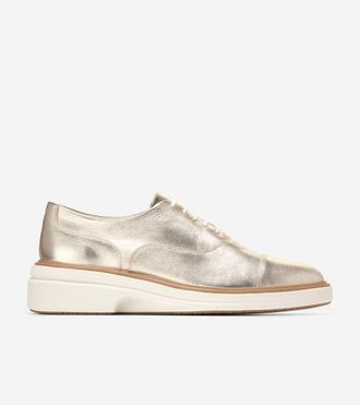 Cole Haan Womens &Oslash;riginal Grand CitySpectre Oxford Shoes - Gold Size 10.5