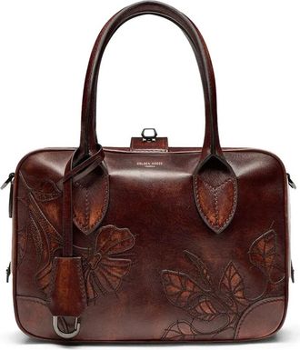 Golden Goose Vita Bag With Flower Embroidery And Ruthenium Metal Detai