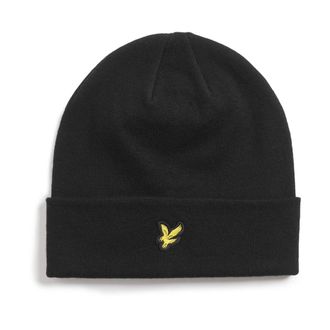 Lyle & Scott Copricapo Cotone Merino Beanie - - Accessories - Uomo - Nero - ONE SIZE