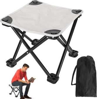 OEM Taburete Plegable Port&aacute;til, Mini Silla Plegable, Taburete De Camping Para Pesca, Jard&iacute;n, Camping, Viajes, Picnic, Playa, 282823cm (blanco)