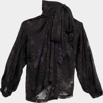 L'agence Rhett Burnout Satin Blouse