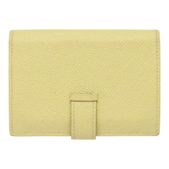 Herm&egrave;s Pre-owned Wallets, female, Yellow, Size: ONE SIZE Pre-owned Card Case