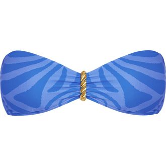 Vix Neptune Lori Bandeau Bikini Top in Blue at Nordstrom Rack, Size X-Large