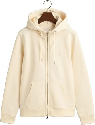 GANT Tonal Shield zip-fastening hoodie - Neutrals