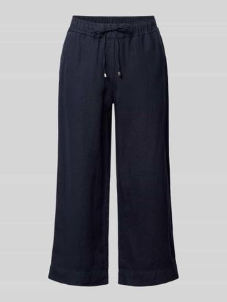 Toni Wide Leg Caprihose aus Leinen Modell PIA in Dunkelblau, Gr&ouml;&szlig;e 38