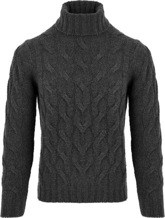 FILIPPO DE LAURENTIIS Y28822 035 Grijze Coltrui voor Heren - Heren - Coltruien - Grijs - 2XL - Truien & Vesten