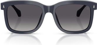 Moncler Valaire 54mm Polarized Pillow Sunglasses in Dark Blue /Polar Grey at Nordstrom