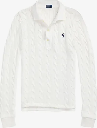 Polo Ralph Lauren Langarm-Zopfstrick-Polohemd Pony