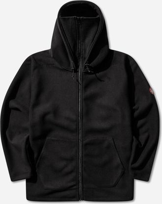Cav Empt Men s Attached Hood Zip Up Fleece Jacket Black