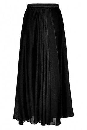Forte_Forte Womens Voile Long Skirt In Nero
