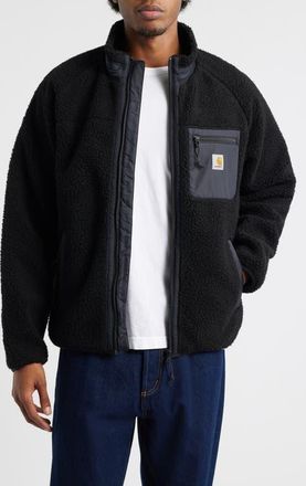 Carhartt Work in Progress Prentis Fleece Zip Jacket in Black at Nordstrom, Size Xx-Large
