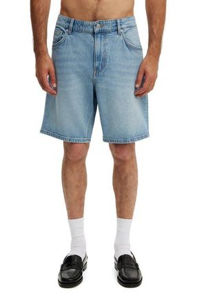 Cotton On Mens Loose Straight Denim Short in River Blue at Nordstrom, Size 30