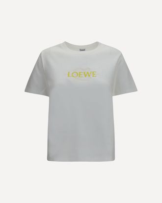 Loewe Cotton blend T-shirt with embroidered logo Female L