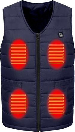 Generic Heated Vest for Men Heated Gilet with 4 Heating Pads Heated Body Warmer for Motorcycle Fishing Walking and Outdoor Work Christmas and Thanksgiving
