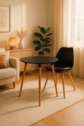 Regalos Miguel Estilo N&oacute;rdico - Mesa Tower Redonda 60 Cm - Negro