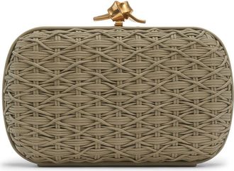 Bottega Veneta Knot Intreccio Wicker Effect Leather Minaudi&egrave;re in 2998 Travertine-Brass Vibrato at Nordstrom