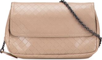 Bottega Veneta Pre-owned Bottega Veneta Small Leather Intrecciomirage Chain Crossbody Ladies B02833424R