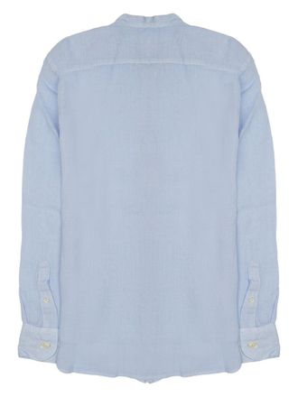 120% Lino 100% Linen Shirt - Blue