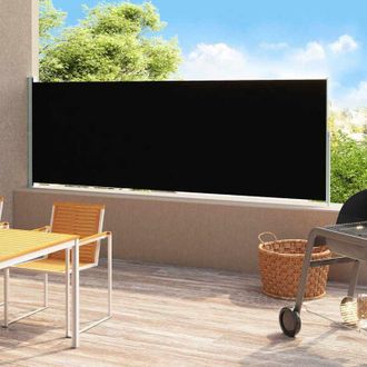 vidaXL Toldo Lateral Retr&aacute;ctil De Jard&iacute;n Negro 180x500 Cm Vidaxl