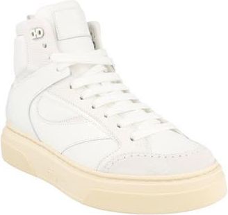 Ferragamo Cassio High Top Sneaker in White/Beige Sole at Nordstrom Rack, Size 10