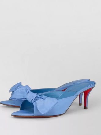 Christian Louboutin mulazee taffetas mules bow stiletto