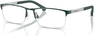 Emporio Armani 55mm Rectangle optical glasses in Green at Nordstrom