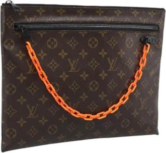 Louis Vuitton Pre-owned Monogram Canvas Clutch Bag - Dames - Vintage Clutch - Bruin - ONE Size - Vintage