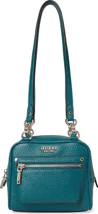 Guess Marsha Box Satchel Satchel Womens Handbags Teal, Polyester