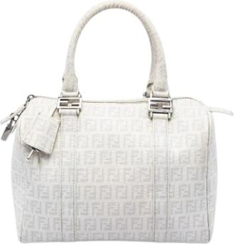 Fendi Pre-owned Boston Bag - Dames - Vintage Handtas - Wit - ONE Size - Leer - Vintage
