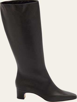 Manolo Blahnik Ofara Knee-High Leather Boots