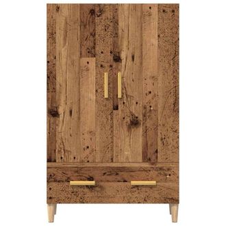 Berkfield Home Highboard Old Wood 70x31x115 cm Engineered Wood in Brown | Size: 70 x 31 x 115 cm