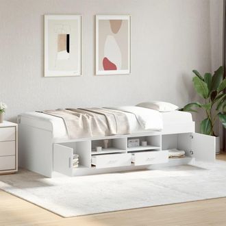 Berkfield Home Daybed with Drawers without Mattress White 90x190 cm Single