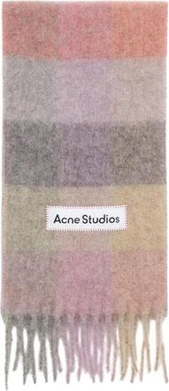 Acne Studios Geruite Mohair Sjaal Multicolor - Dames - Wintersjaals - Veelkleurig - ONE Size - Wol - Accessoires