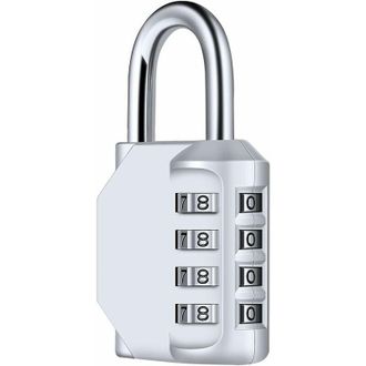 OEM Cadenas A Combinaison - 4 Digitos - Aleacion De Zinc Y Acero Inoxidable - Resistente Al Agua Y A La Corrosion - Para Taquillas Armarios Cajas De Herra