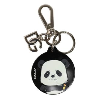 Dolce & Gabbana Kaisen Panda Chibi Charm Metal Keychain - male - Dolce & Gabbana - Keychains - Black - ONE SIZE - Accessories