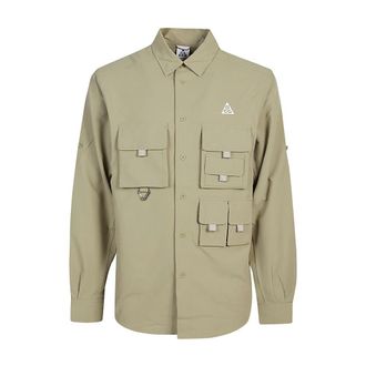 Nike Dri-FIT UV Devastation Trail Shirt - Heren - Outdoor shirts - Beige - S - Polyester - Fitness